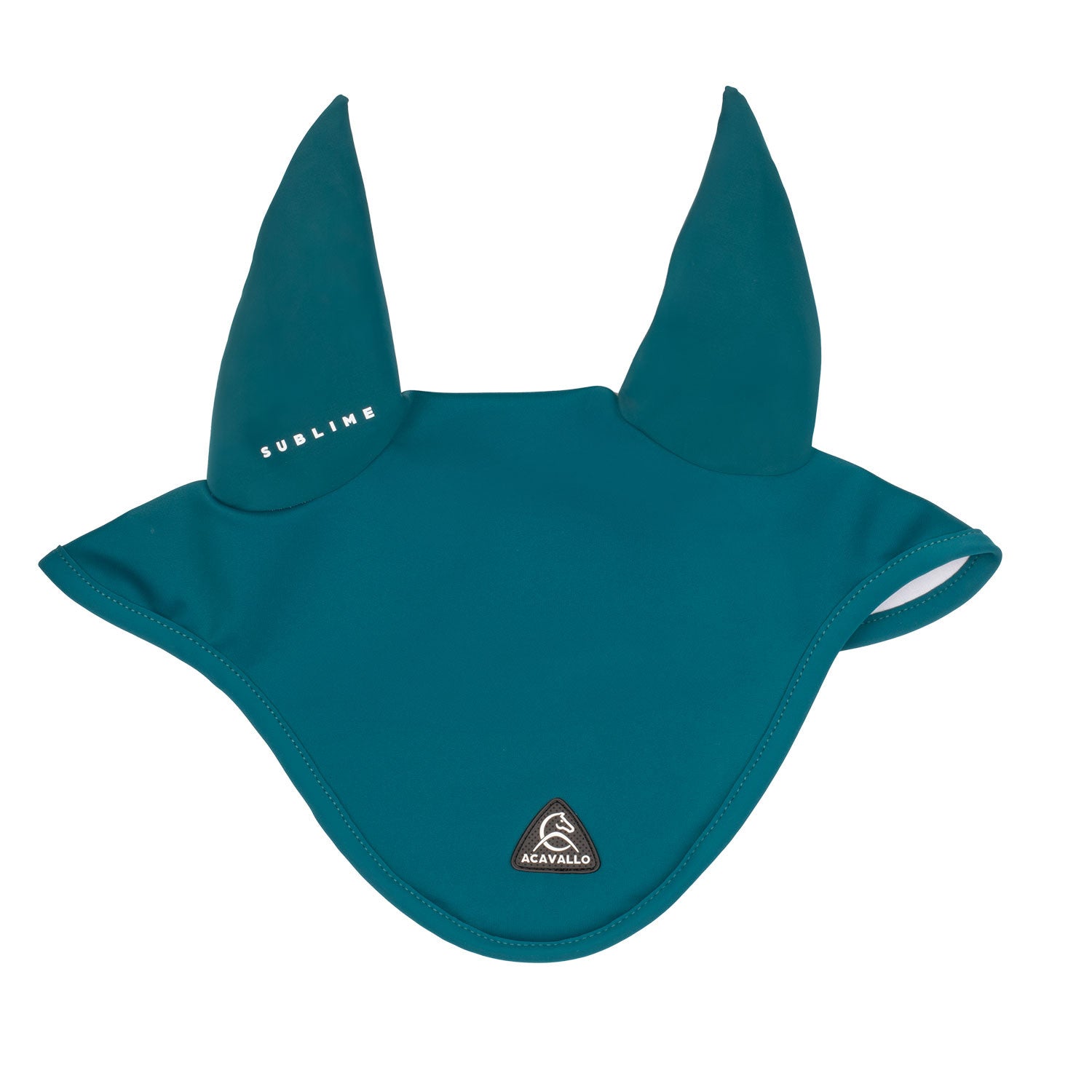Sublime spandex fly veil with silicone logo patch.