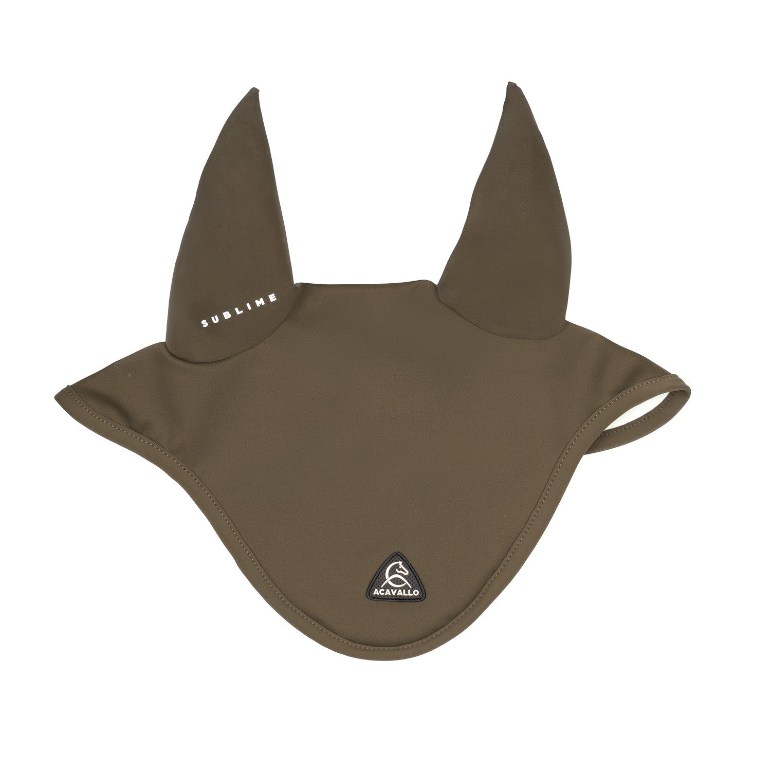 Sublime spandex fly veil with silicone logo patch.