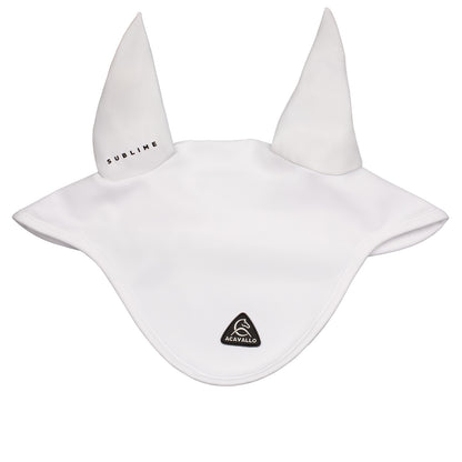 Sublime spandex fly veil with silicone logo patch.