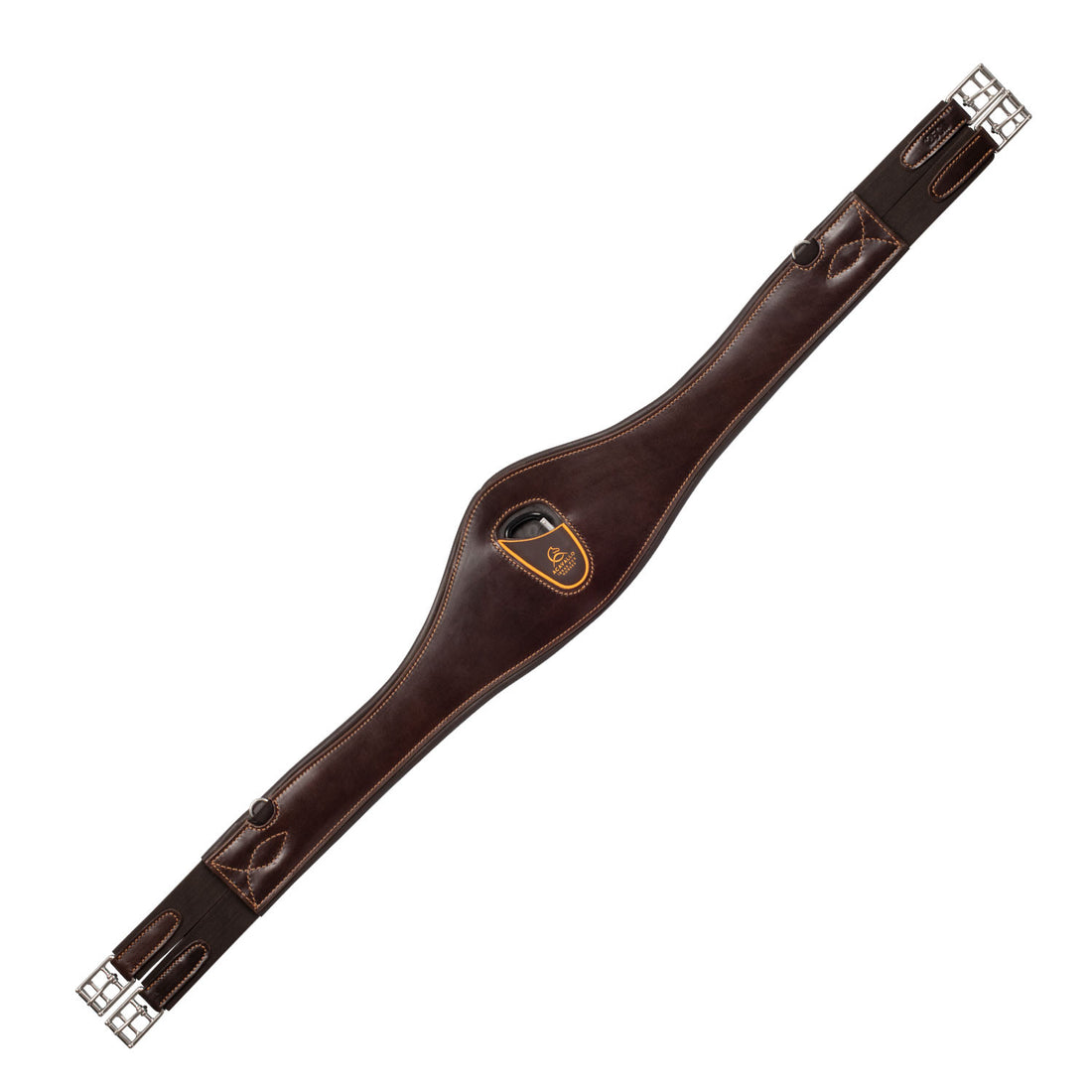Anatomical jumping girth calfskin.