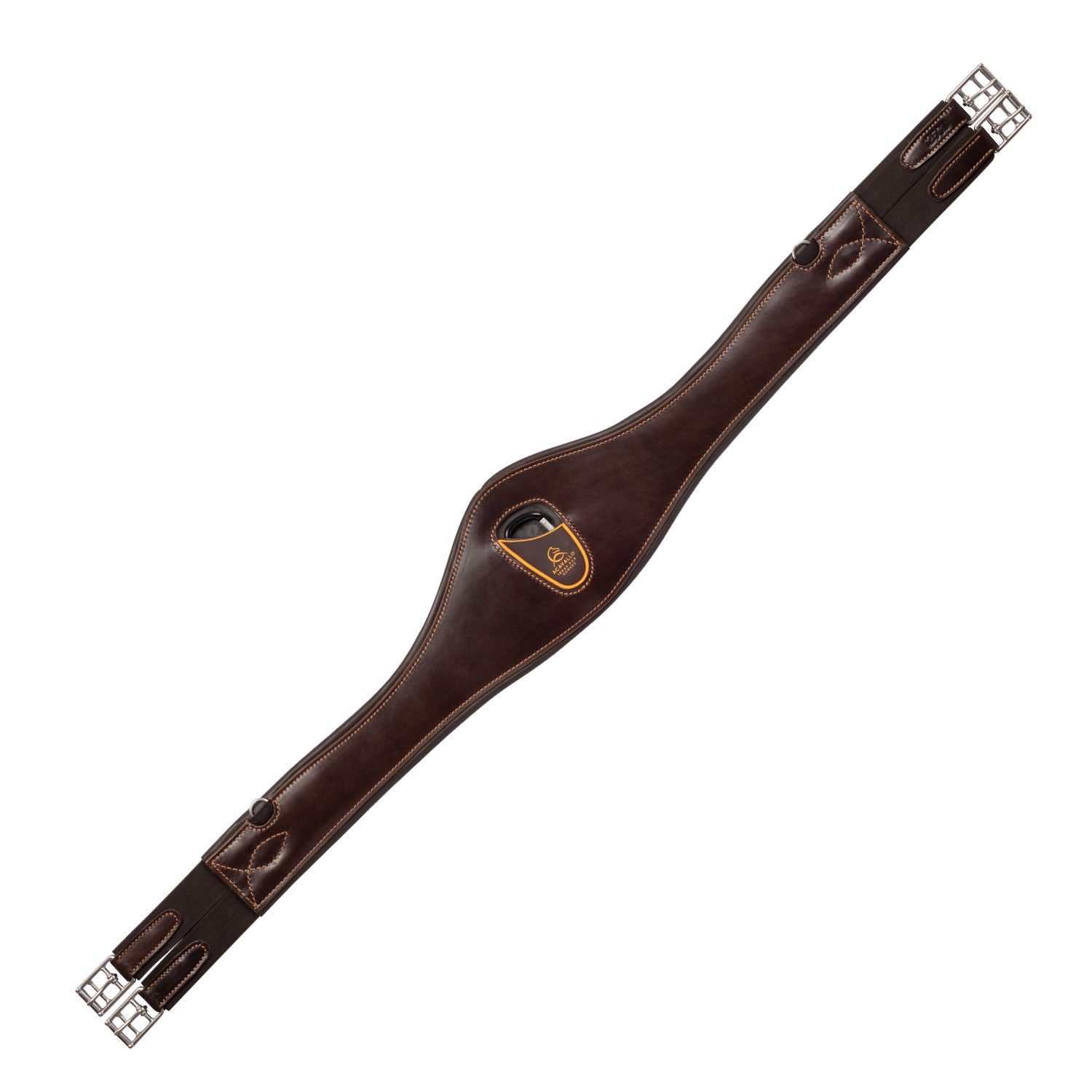 Anatomical jumping girth calfskin.