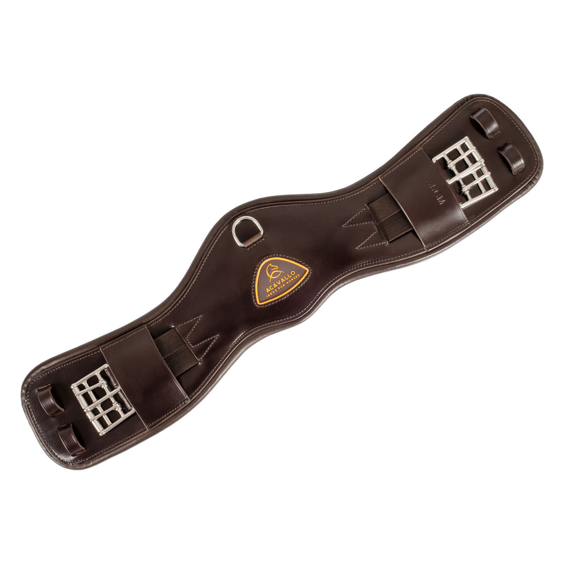 Anatomical dressage girth leather.