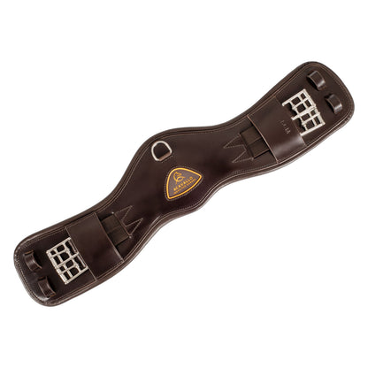 Anatomical dressage girth leather.