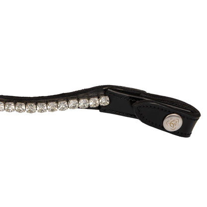 Acavallo Browband Calfskin &amp; Round Crystals