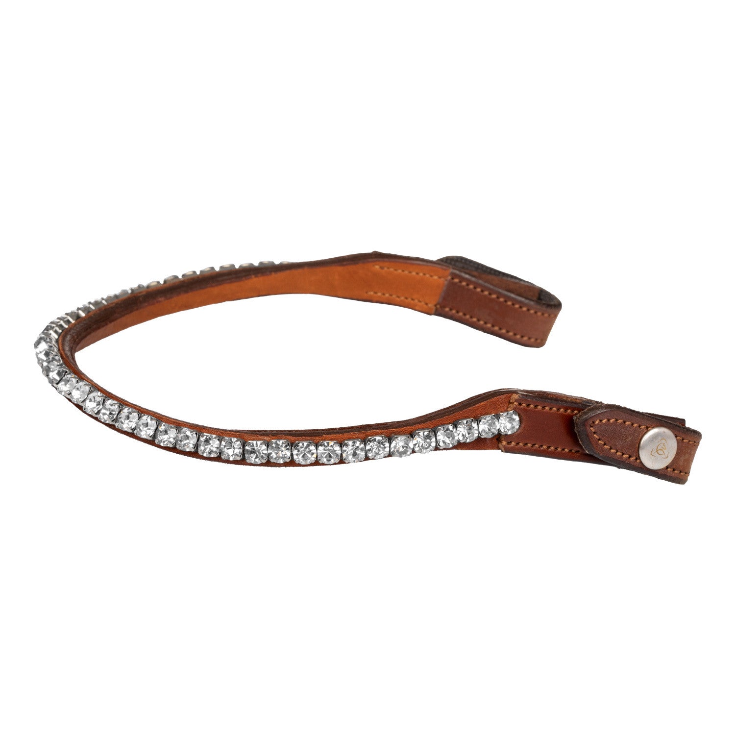 Browband calfskin &amp; round crystals.