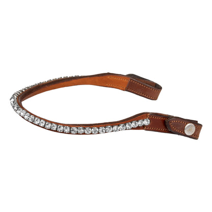 Browband calfskin &amp; round crystals.