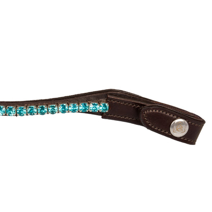 Acavallo Browband Calfskin &amp; Round Crystals