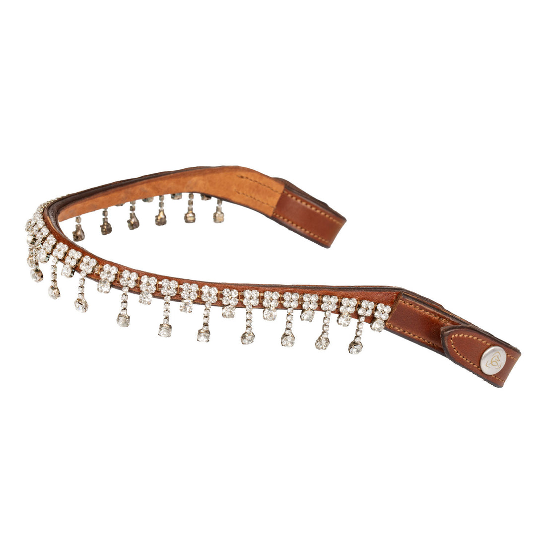 Queen browband calfskin &amp; crystals.