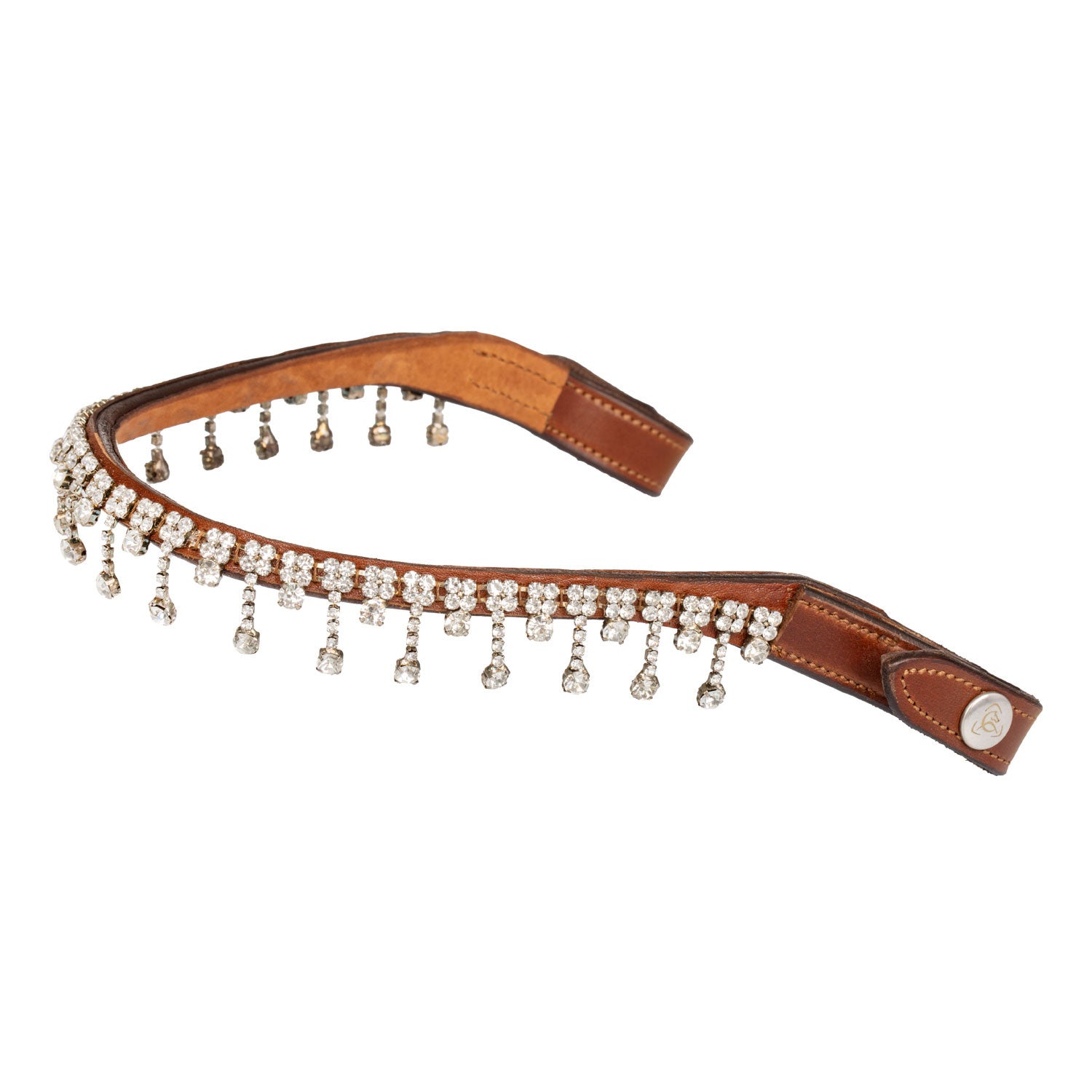 Queen browband calfskin &amp; crystals.