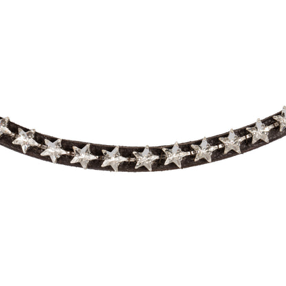 Acavallo Browband Calfskin &amp; Starry Crystals