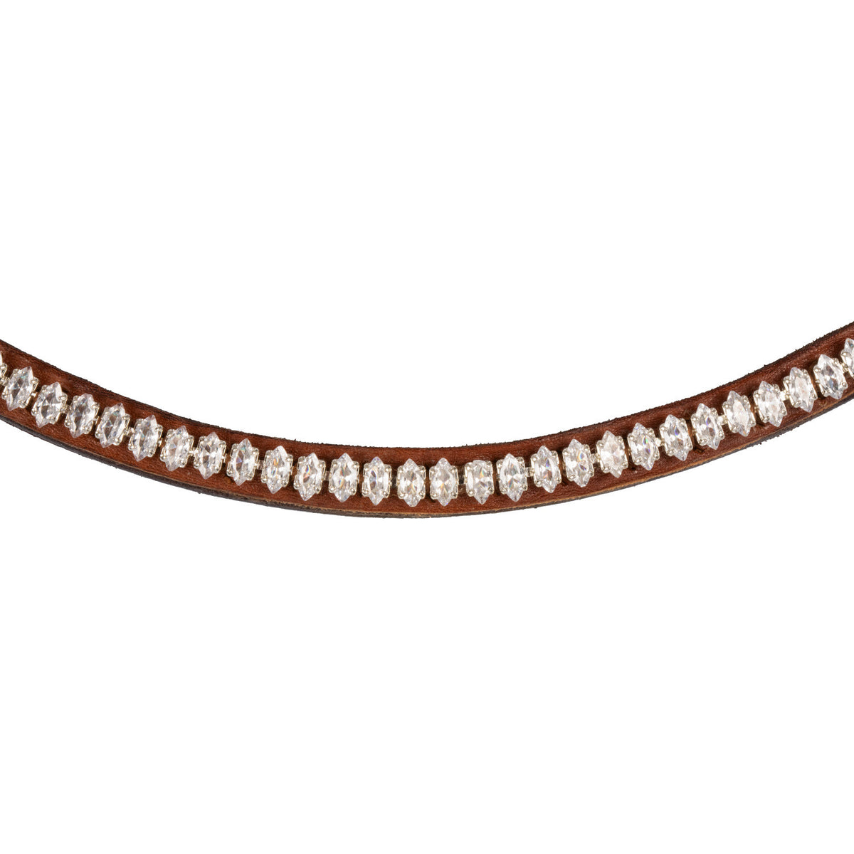 Acavallo Browband Calfskin &amp; Oval Crystals