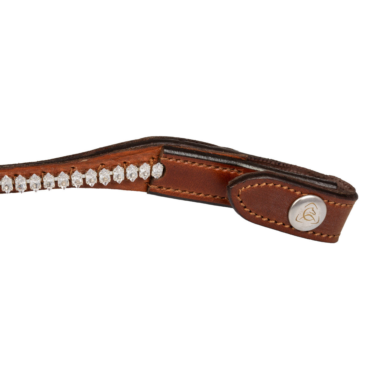 Acavallo Browband Calfskin &amp; Oval Crystals