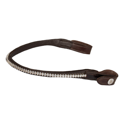 Browband calfskin &amp; oval crystals.