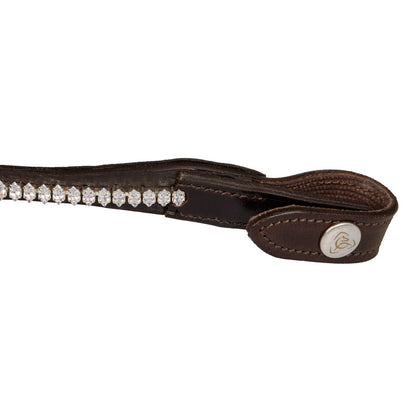 Acavallo Browband Calfskin &amp; Oval Crystals