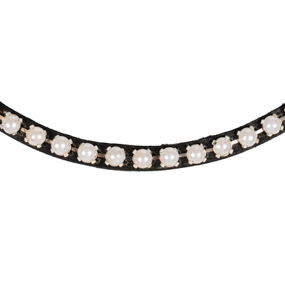 Acavallo Browband Calfskin &amp; Pearls