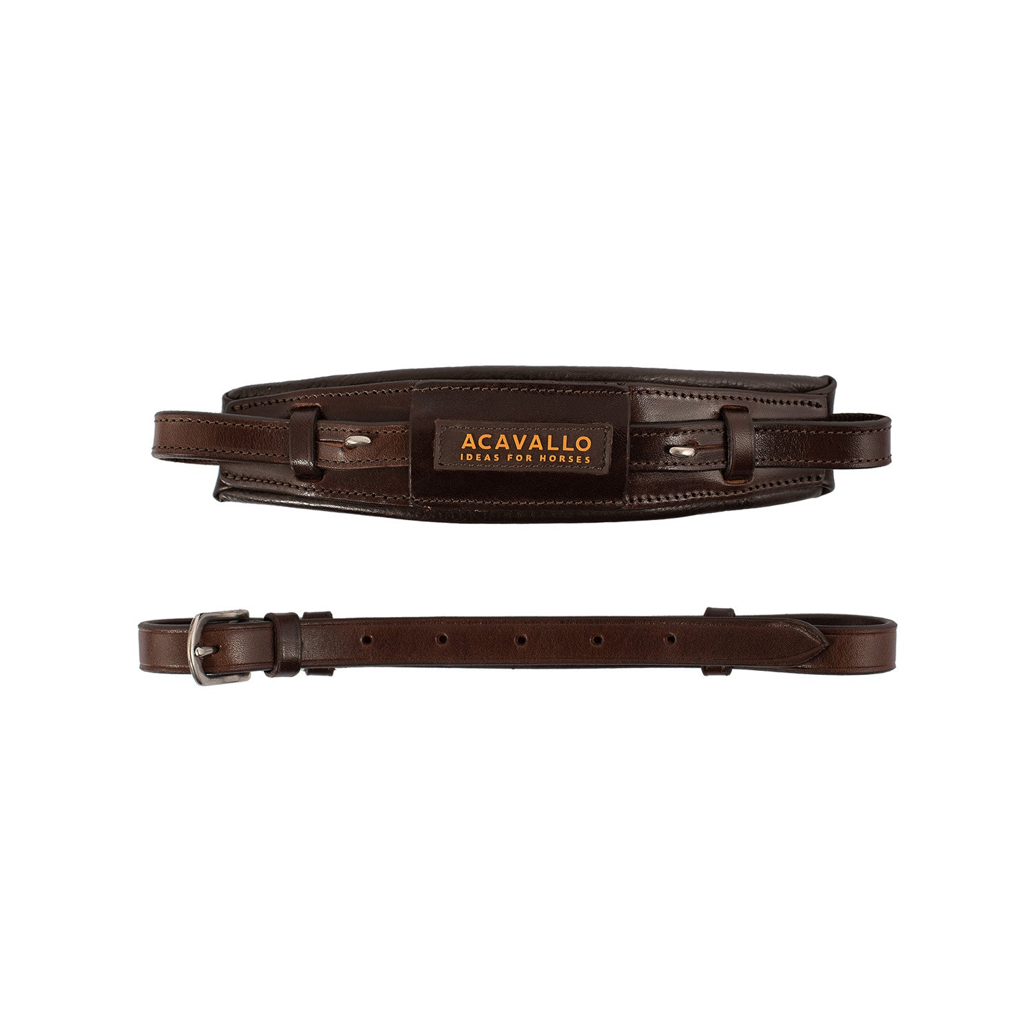 Hackamore noseband calfskin.