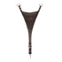 Adjustable leather bib martingale attachment.