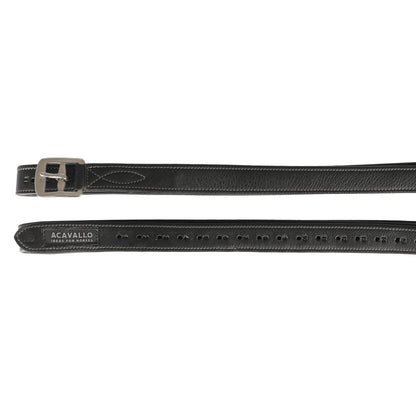 Calfskin stirrup leathers internal reinforcement.