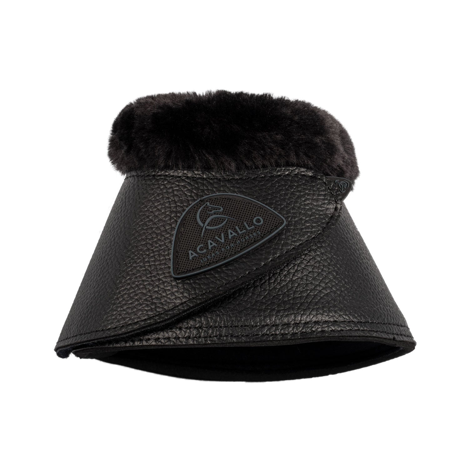 Bell boots faux sheepskin &amp; hook-and-loop closure.
