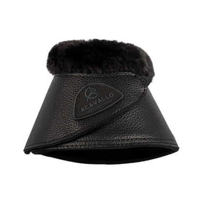 Bell boots faux sheepskin &amp; hook-and-loop closure.
