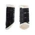 Hind brushing boots faux sheepskin & triple hook-and-loop closure.