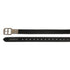 Calfskin stirrup leathers encased buckle.