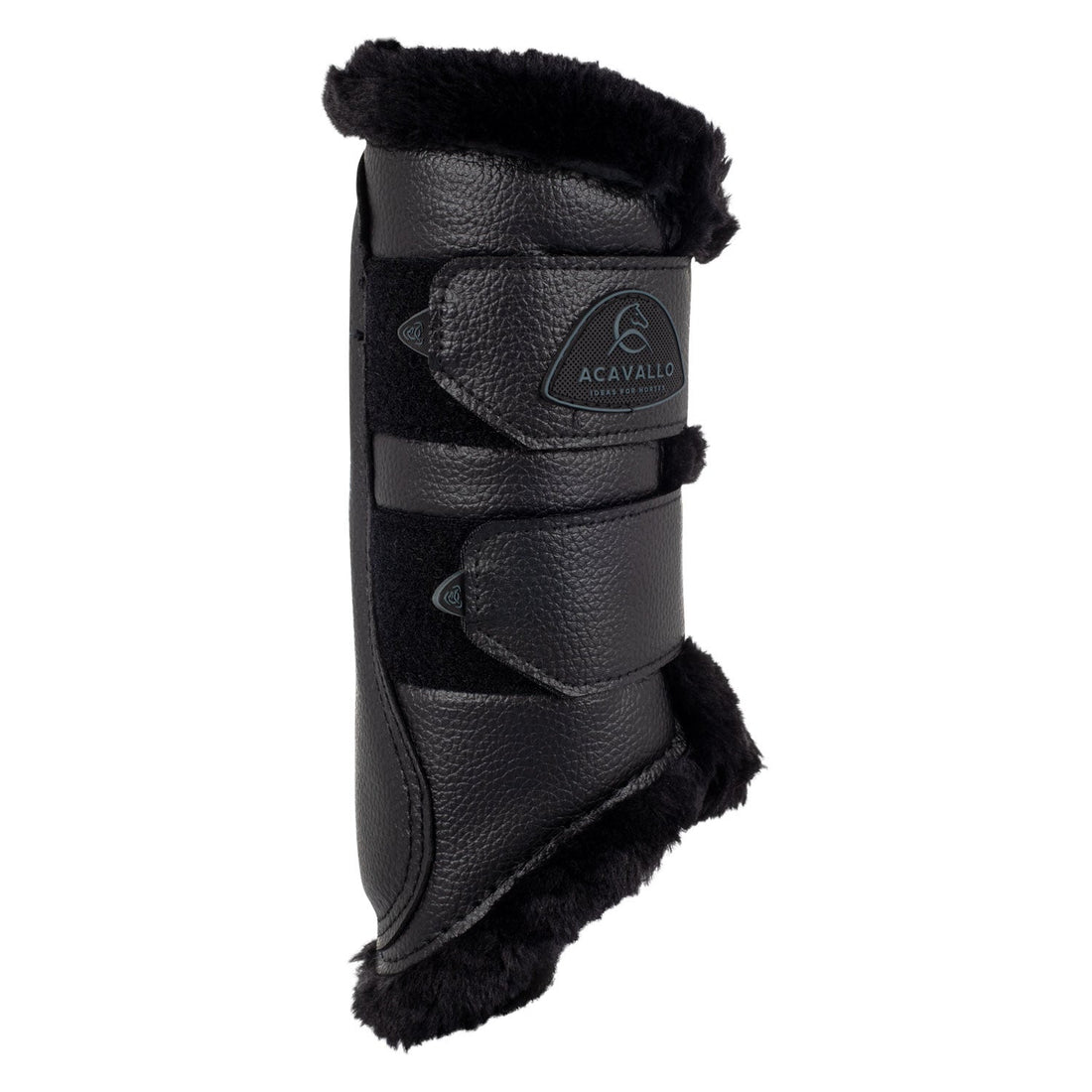 Front brushing boots eco-leather &amp; faux sheepskin.