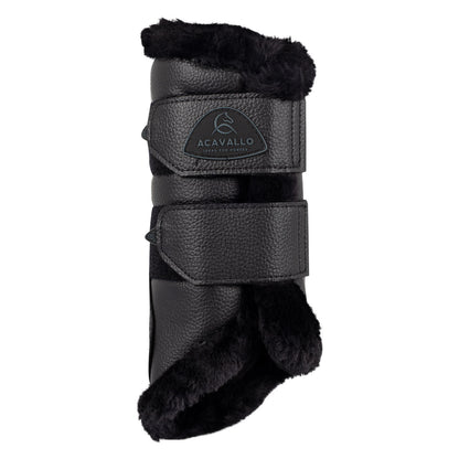 Acavallo Front Brushing Boots Eco-Leather &amp; Faux Sheepskin