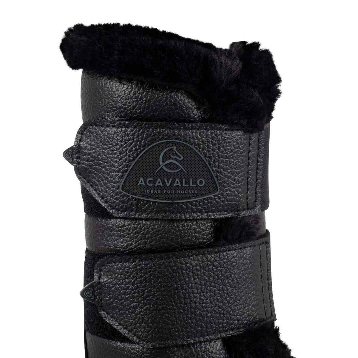 Acavallo Front Brushing Boots Eco-Leather &amp; Faux Sheepskin