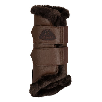 Acavallo Front Brushing Boots Eco-Leather &amp; Faux Sheepskin