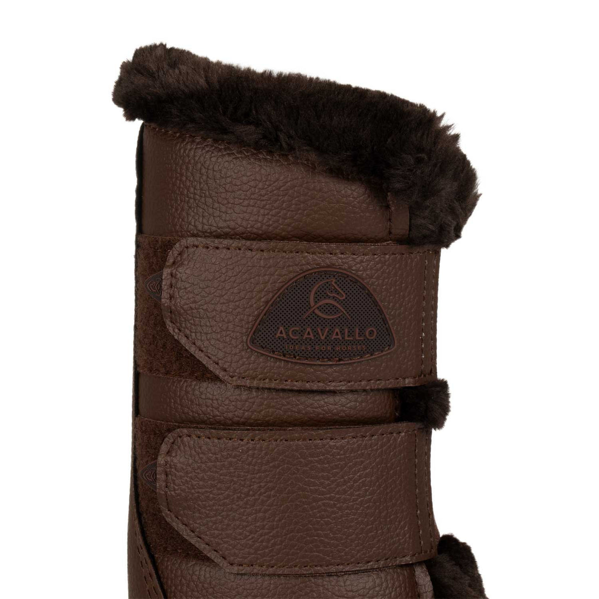 Acavallo Front Brushing Boots Eco-Leather &amp; Faux Sheepskin