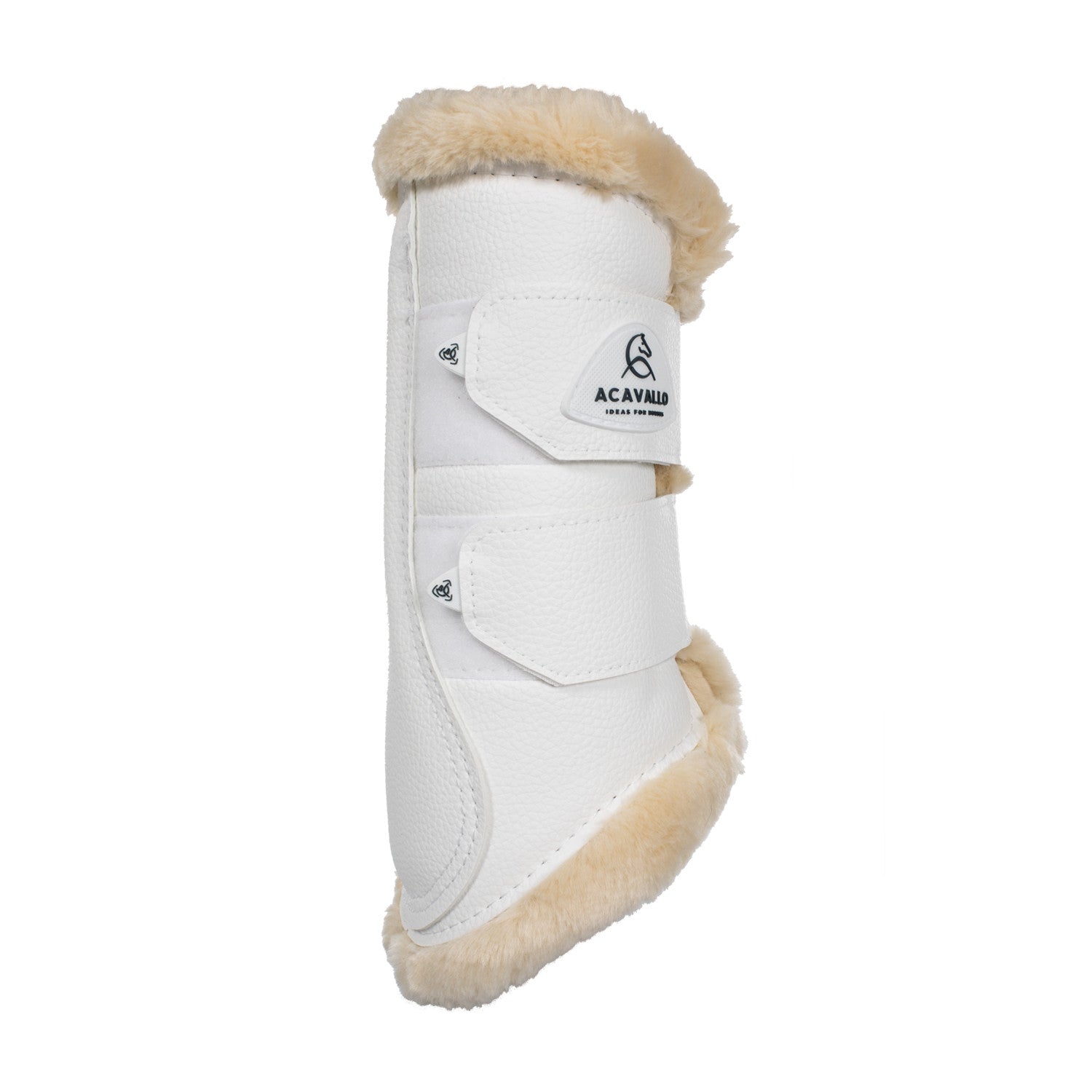Front brushing boots eco-leather &amp; faux sheepskin.