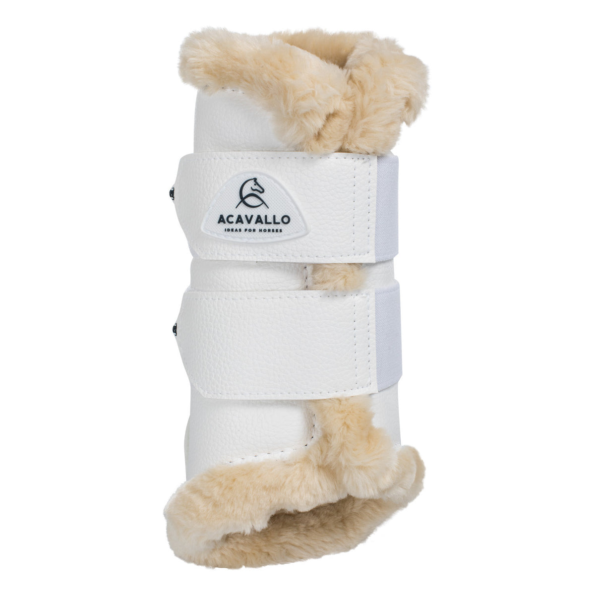 Acavallo Front Brushing Boots Eco-Leather &amp; Faux Sheepskin