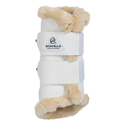 Acavallo Front Brushing Boots Eco-Leather &amp; Faux Sheepskin
