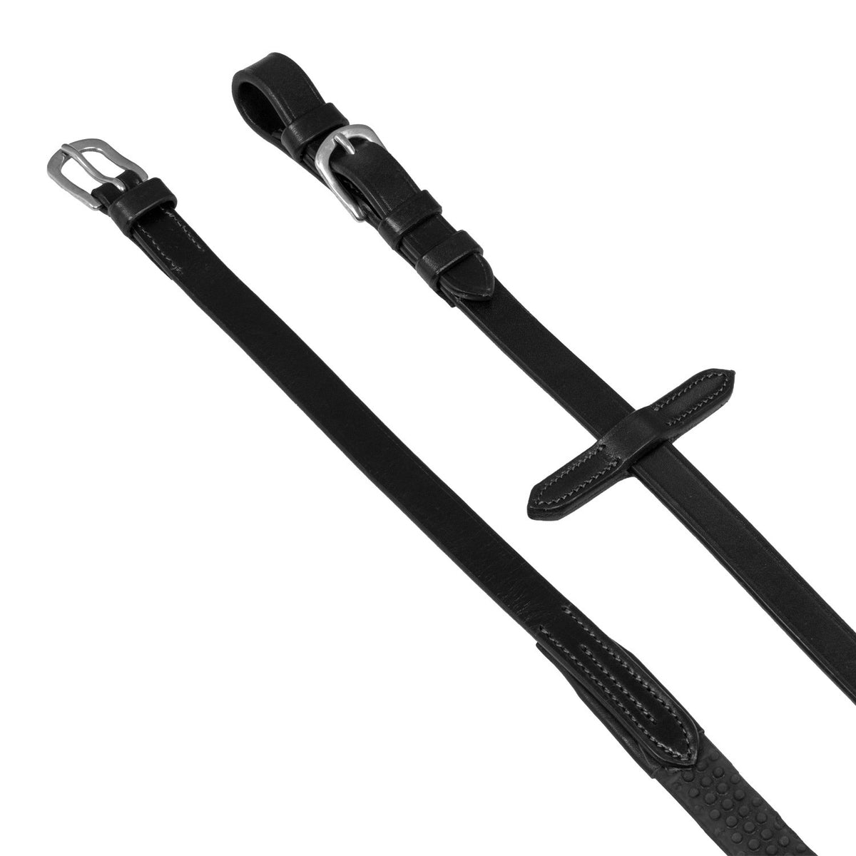 Acavallo Reins Leather &amp; Rubber Grip