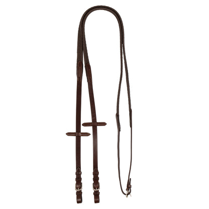 Reins leather &amp; rubber grip.