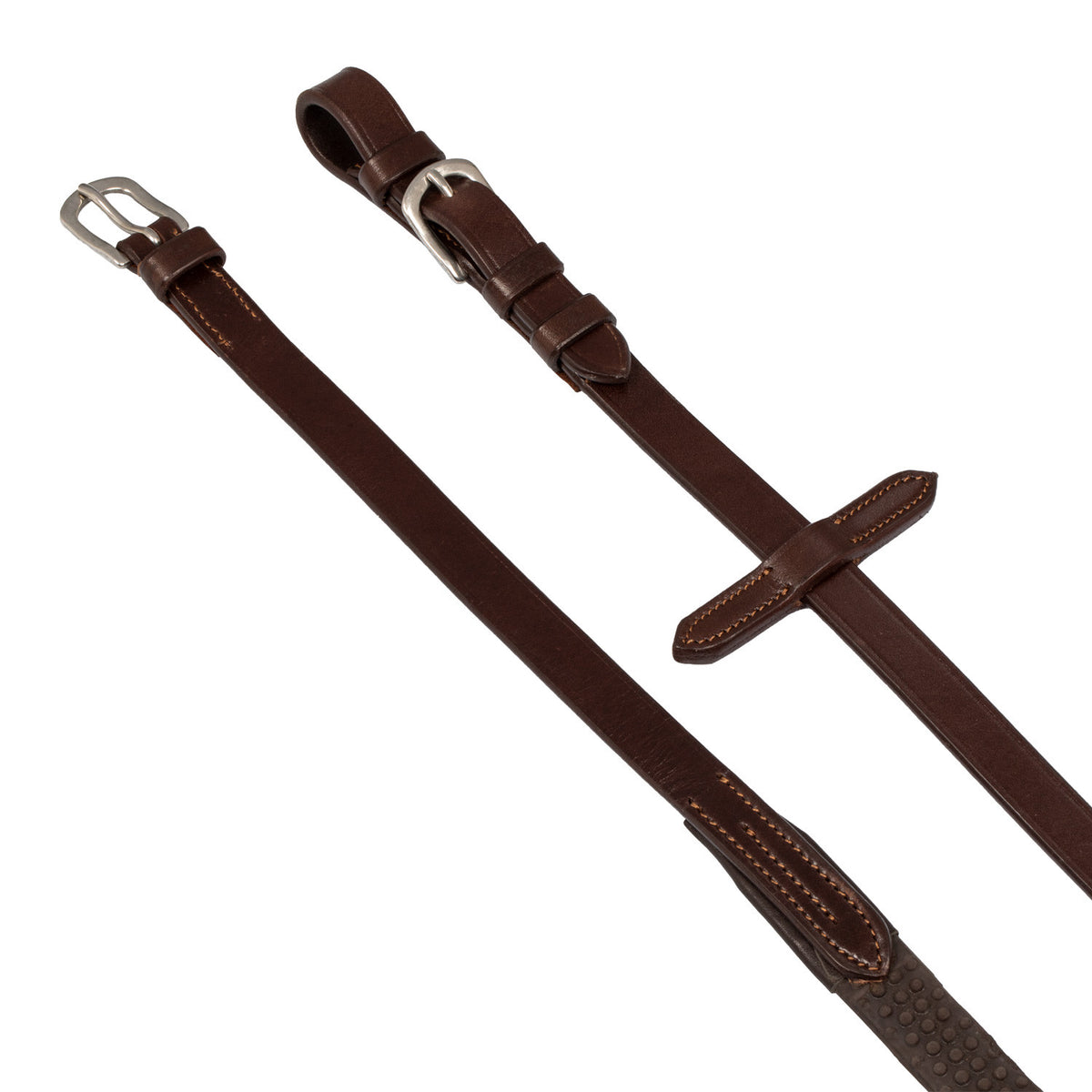 Acavallo Reins Leather &amp; Rubber Grip