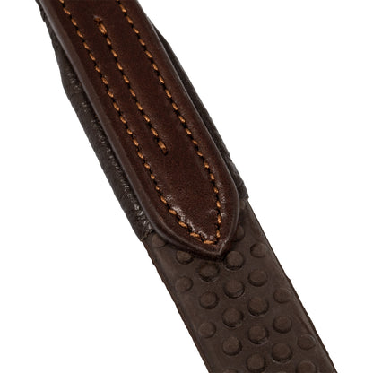 Acavallo Reins Leather &amp; Rubber Grip