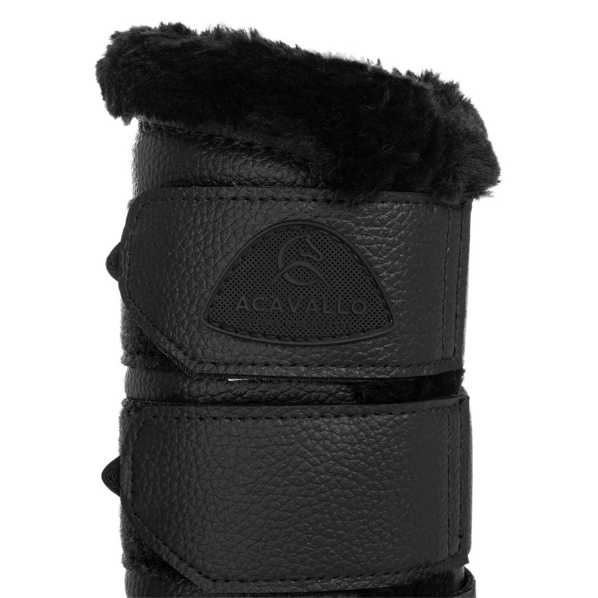 Acavallo Hind Brushing Boots Faux Leather &amp; Faux Sheepskin