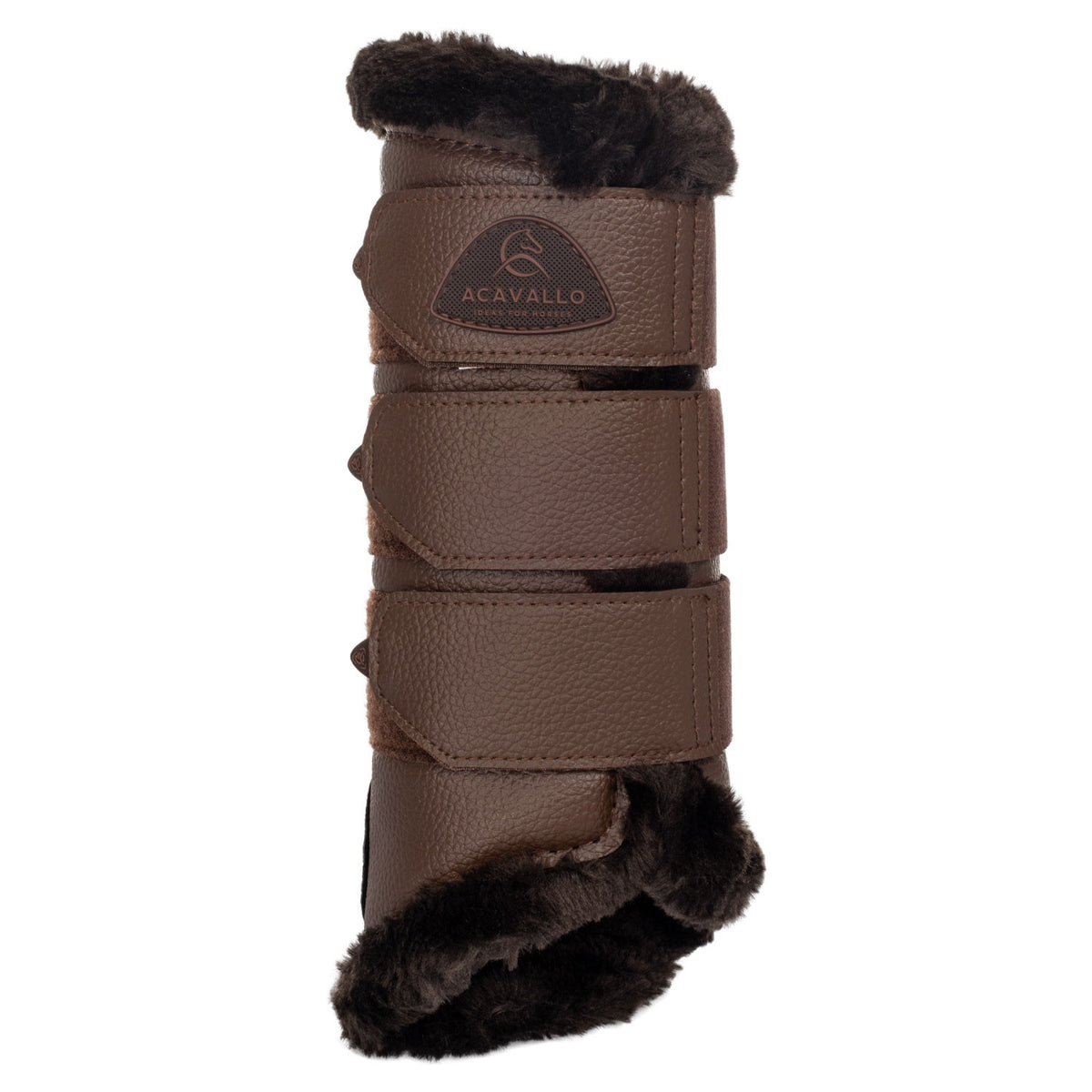 Acavallo Hind Brushing Boots Faux Leather &amp; Faux Sheepskin
