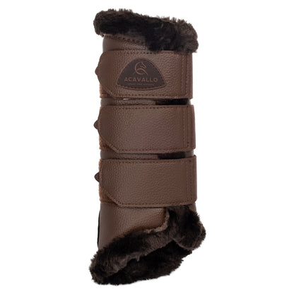 Acavallo Hind Brushing Boots Faux Leather &amp; Faux Sheepskin