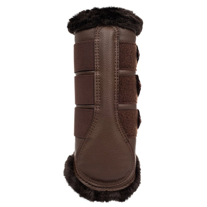 Acavallo Hind Brushing Boots Faux Leather &amp; Faux Sheepskin