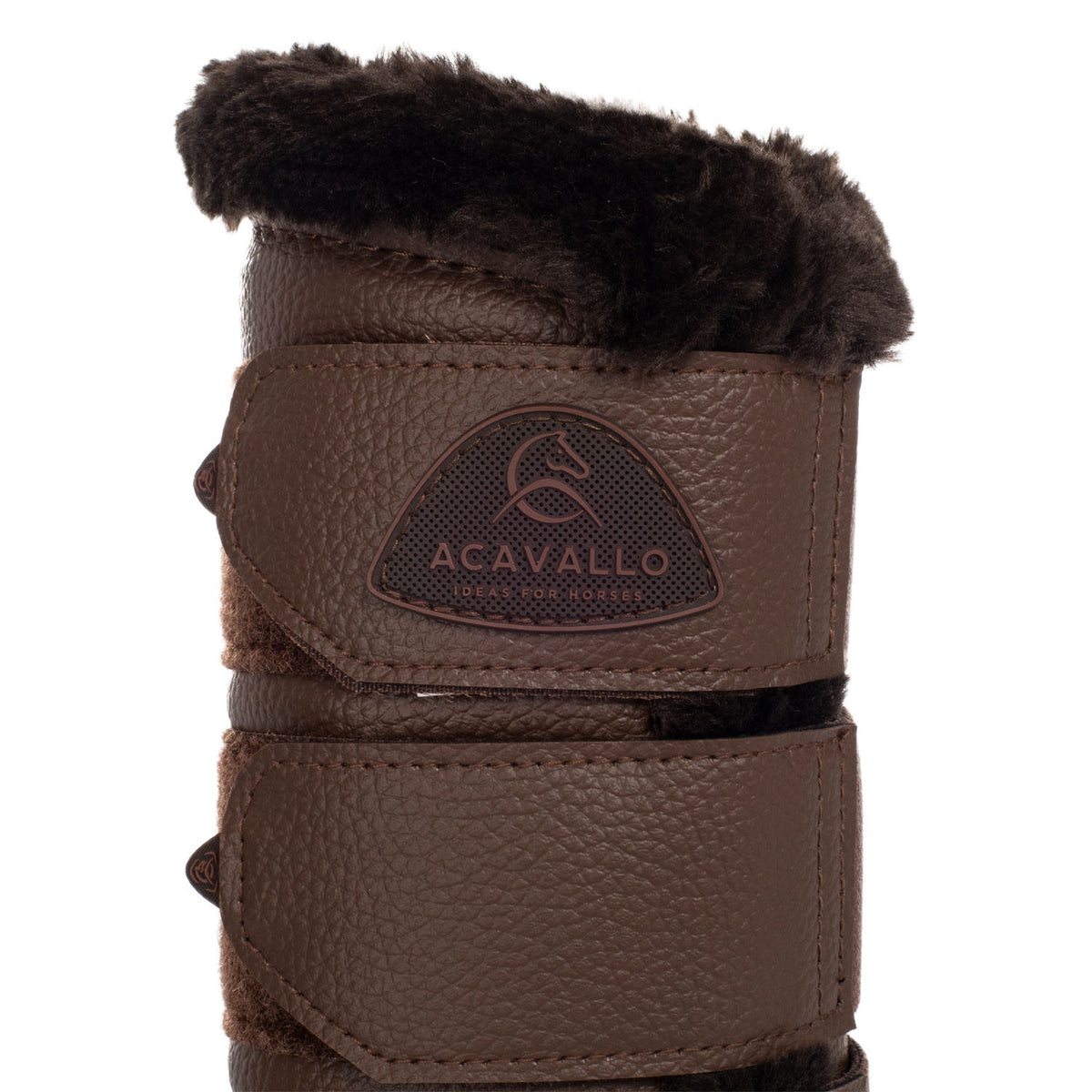 Acavallo Hind Brushing Boots Faux Leather &amp; Faux Sheepskin