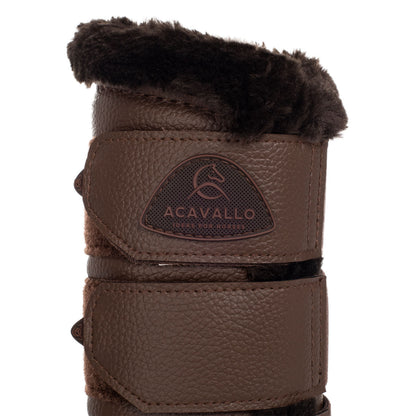Acavallo Hind Brushing Boots Faux Leather &amp; Faux Sheepskin