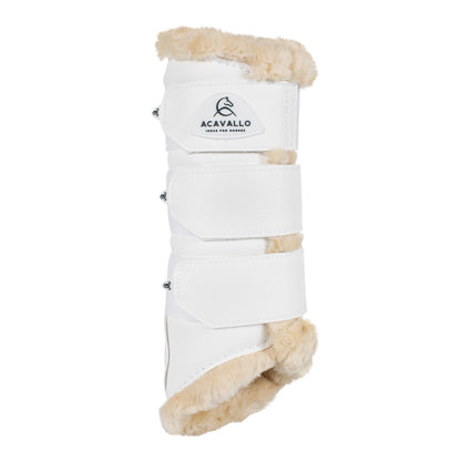 Acavallo Hind Brushing Boots Faux Leather &amp; Faux Sheepskin