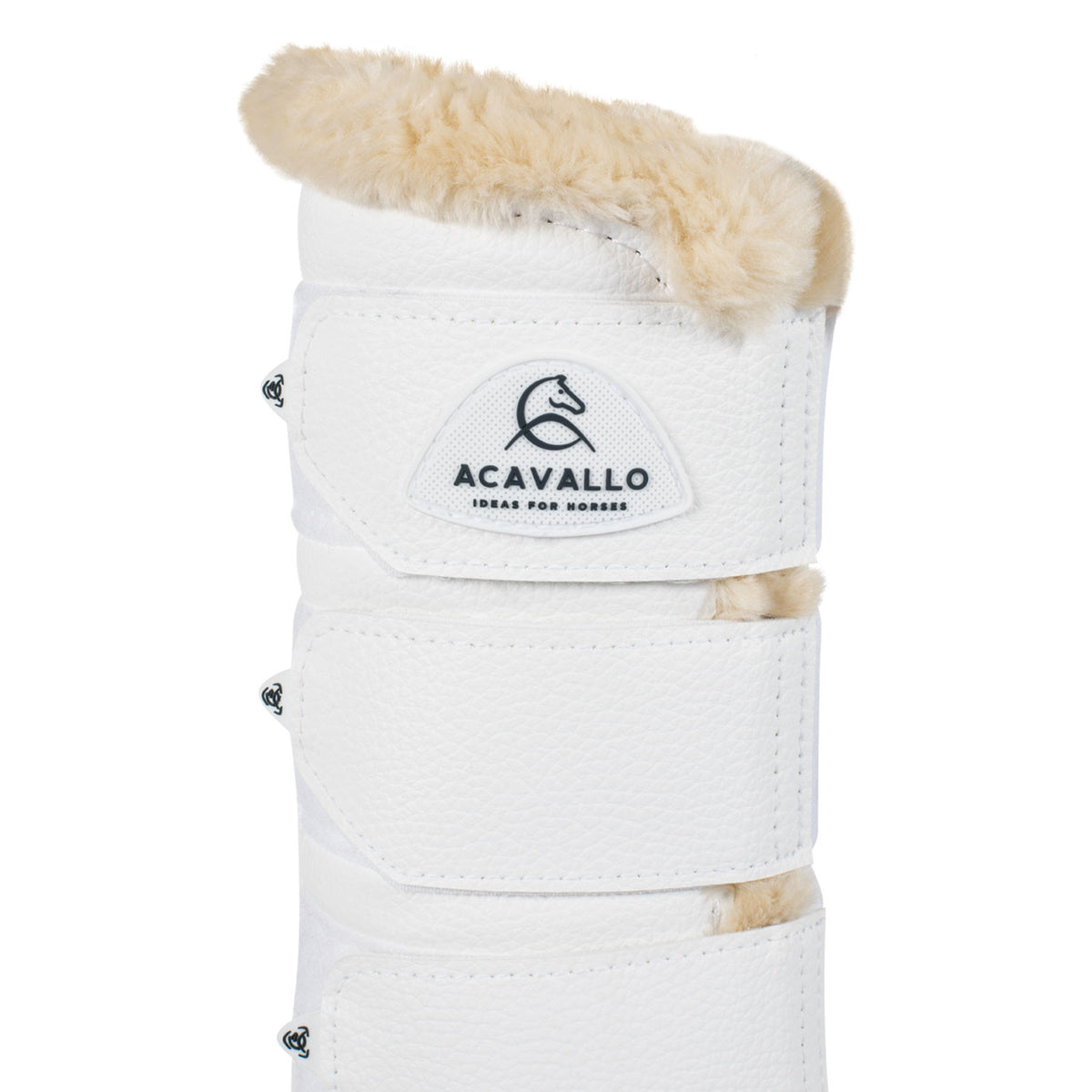 Acavallo Hind Brushing Boots Faux Leather &amp; Faux Sheepskin