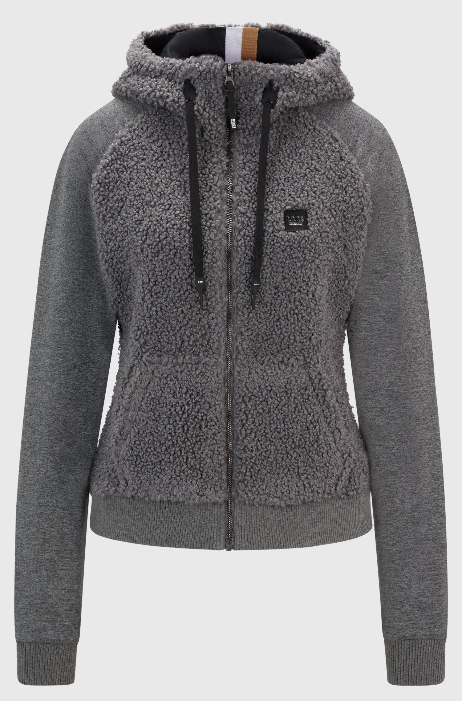 Boss Riva Teddy Ladies Hybrid Zip Hoodie