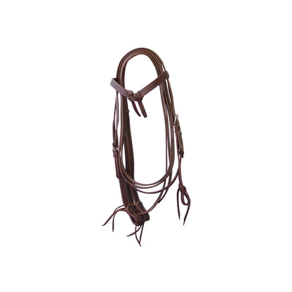 BOW WESTERN BRIDLE SMOOTH LEATHER WITH REINS.