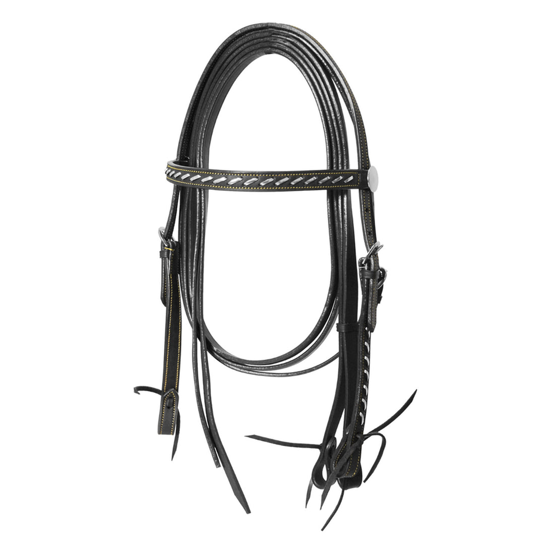 LAKOTA WESTERN SILVER WIRE BRIDLE WITH REINS.