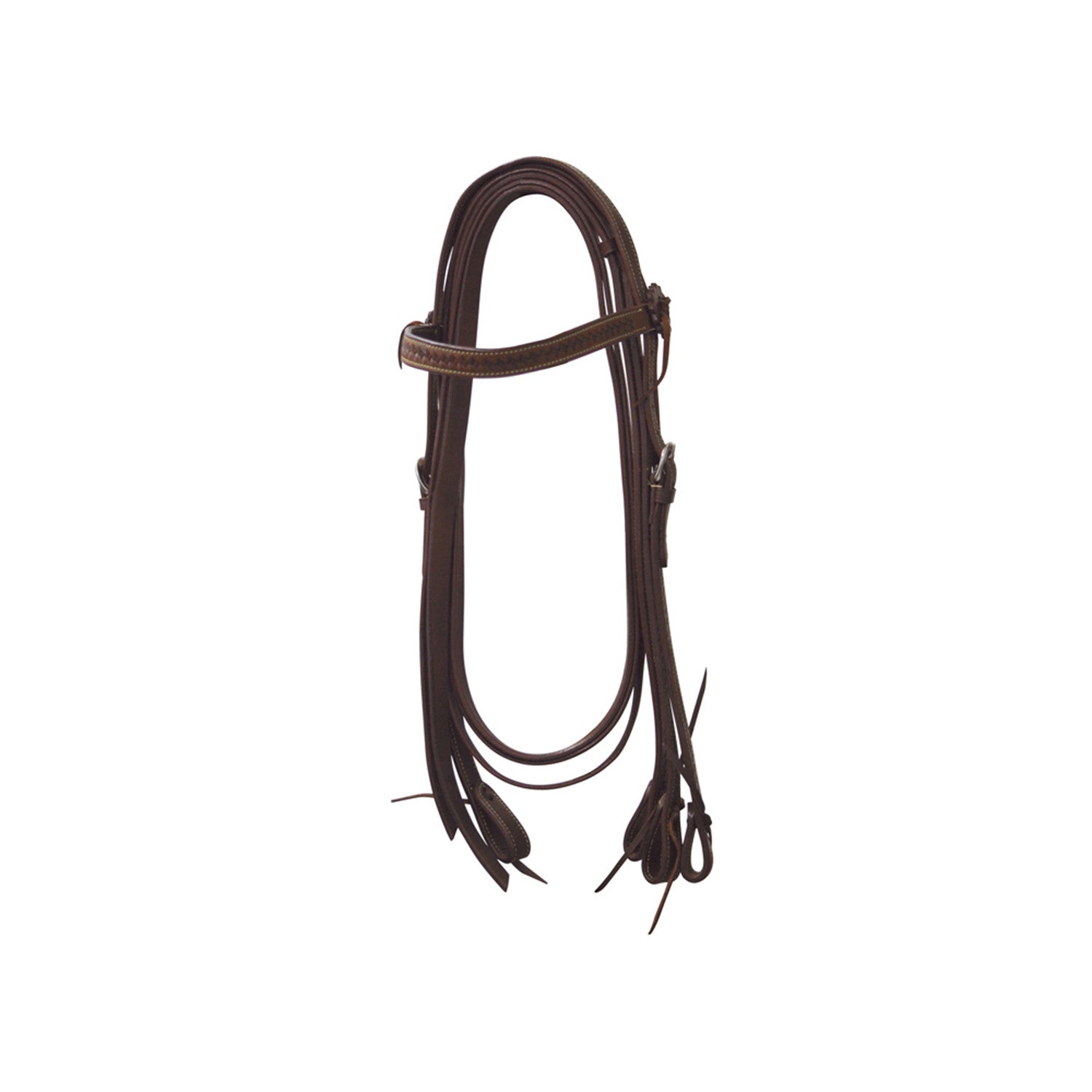 WESTERN BRIDLE STRAIGHT BROWBAND BASKET OR FLOWER TOOLING.